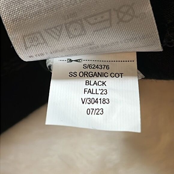 New! Banana Republic Factory Organic Cotton Short Sleeve Tee Black Size Small - Picture 8 of 12